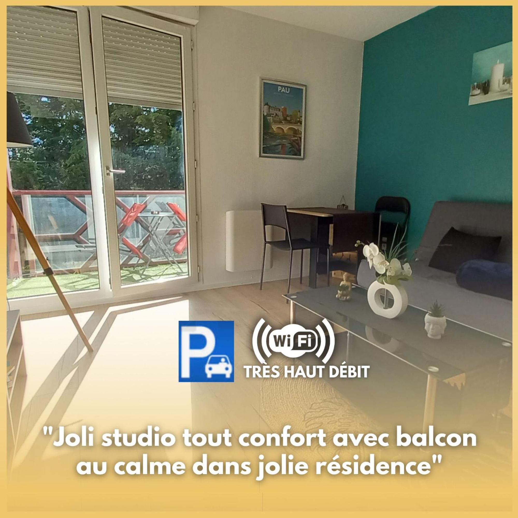 Апартаменты Le Petit Park-Studio-Terrasse- Piscine-Wifi Fibre По Экстерьер фото